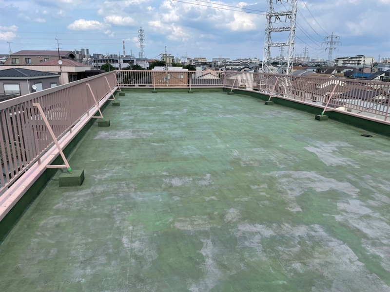 東京都葛飾区マンション屋上階段防水工事　洗浄工事後